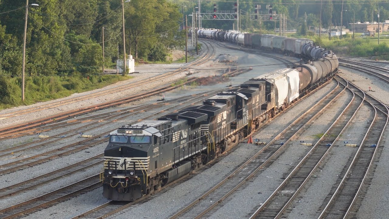 [4k] NS manifest enters Brosnan Yard, Macon, Georgia - 08-19-2023