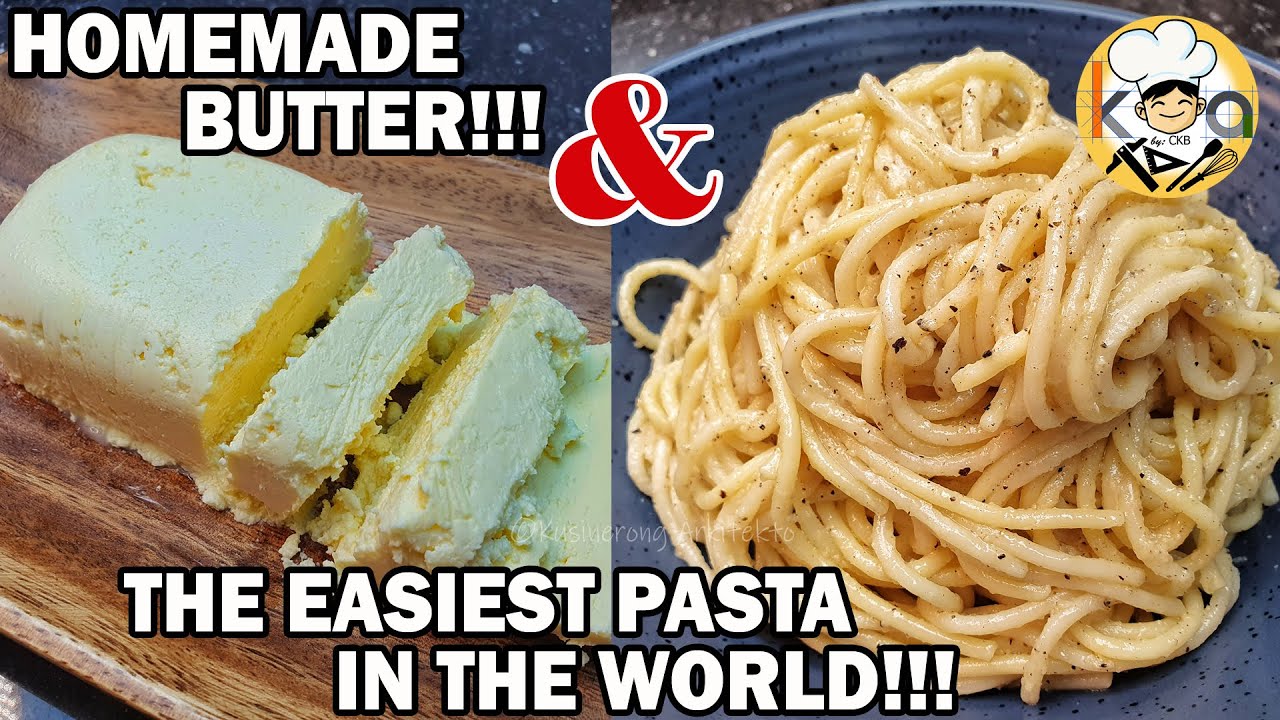 ONE-INGREDIENT HOMEMADE BUTTER & BUTTERED PASTA!!!