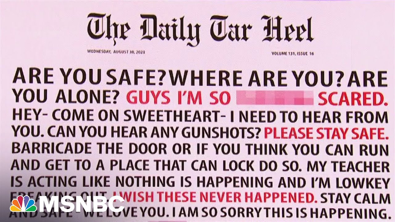 UNC student paper chief on 'universal experience' of campus shootings captured by stark front page