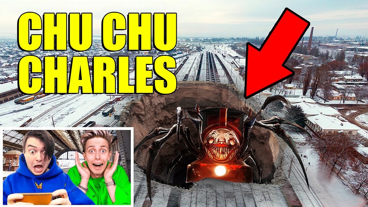мой дрон снял ПОЕЗД ПАУК в Реальной Жизни - Choo Choo Charles