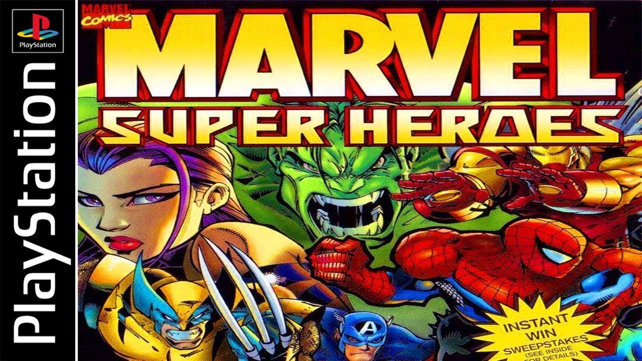 Marvel Super Heroes 100% - Full Game Walkthrough / Longplay (PS1)