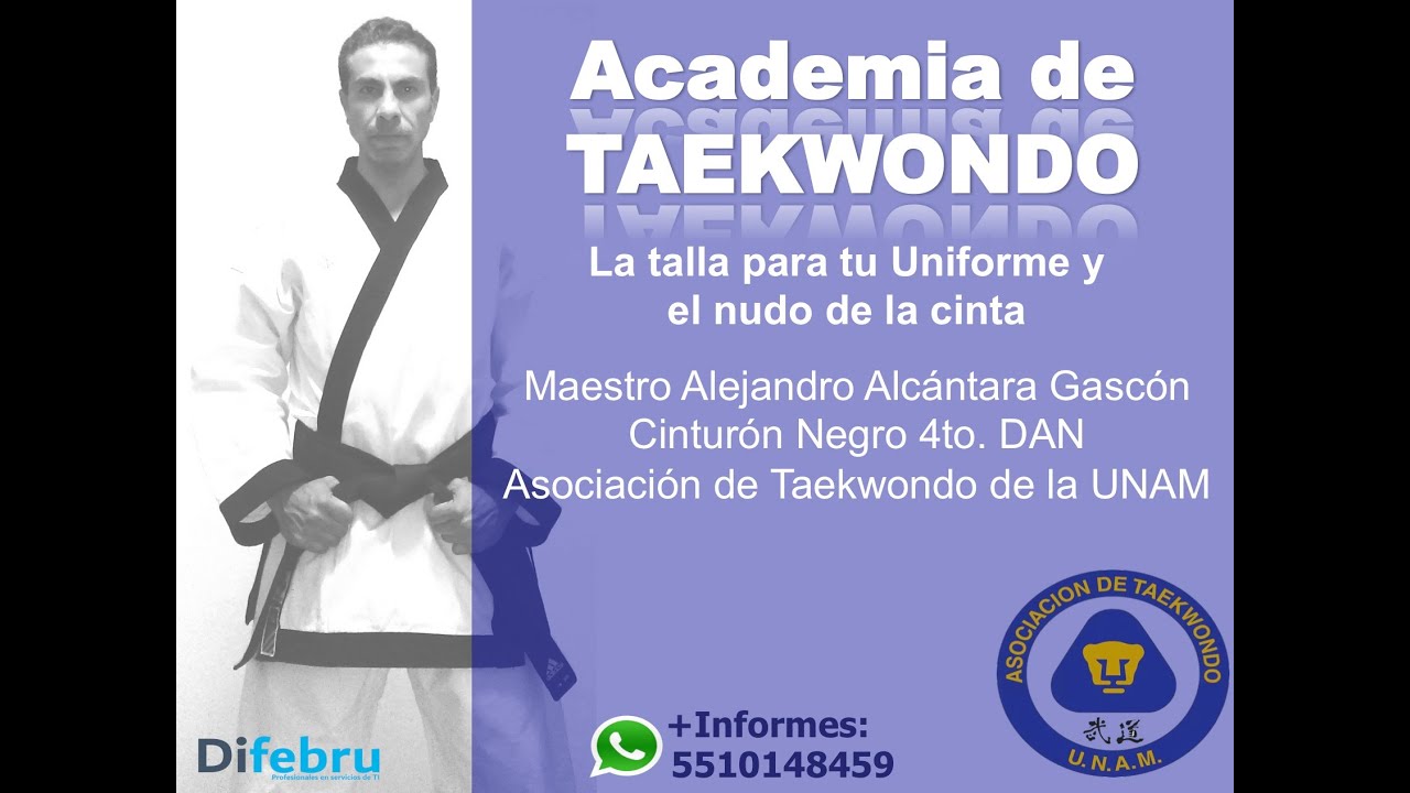 Uniforme y Nudo de la Cinta de Taekwondo