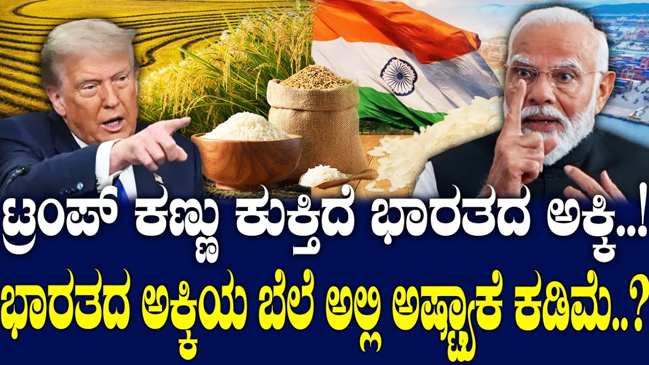 ಟ್ರಂಪ್ ಕಣ್ಣು ಕುಕ್ತಿದೆ ಭಾರತದ ಅಕ್ಕಿ..! ಭಾರತದ ಅಕ್ಕಿಯ ಬೆಲೆ ಅಲ್ಲಿ ಅಷ್ಟ್ಯಾಕೆ ಕಡಿಮೆ..?