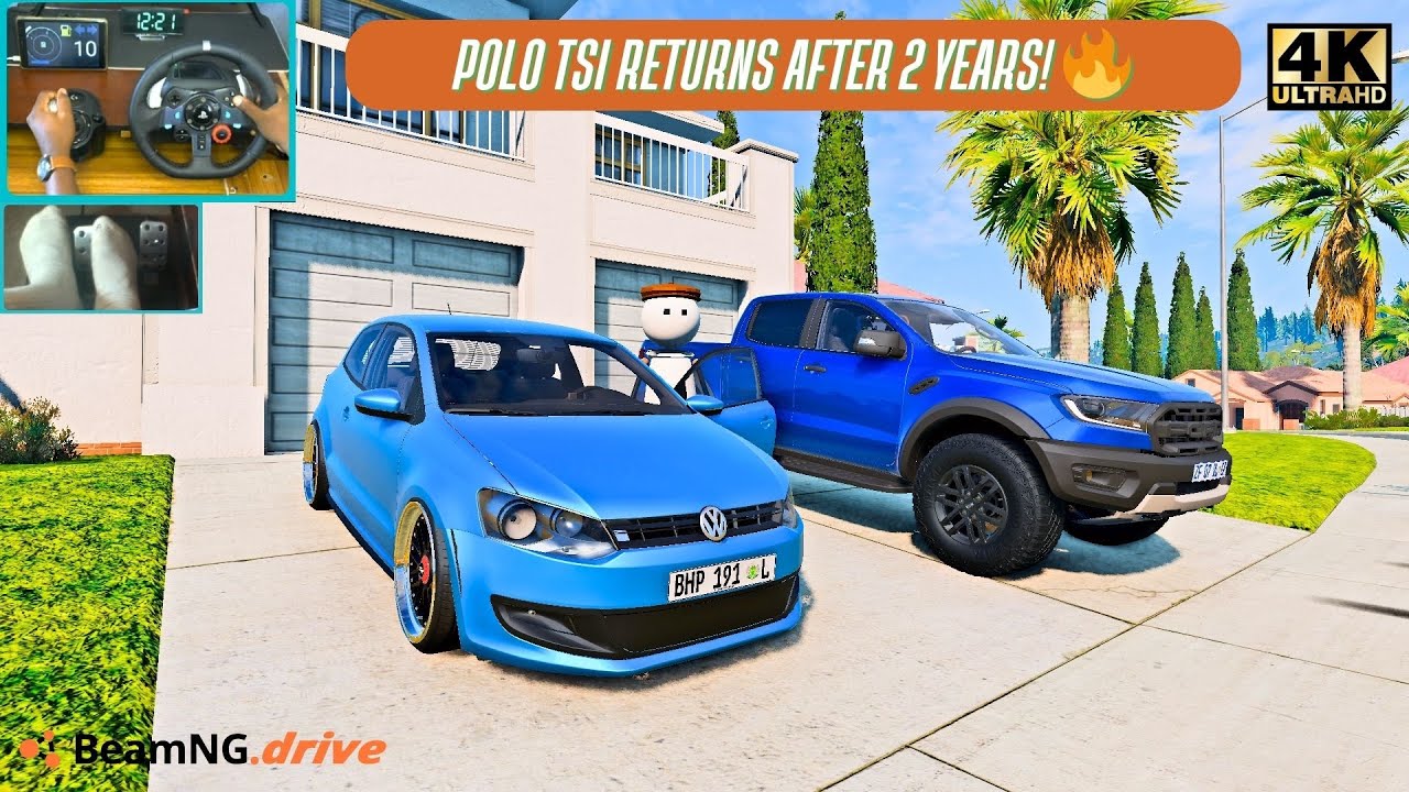 Test Driving My Polo TSi After 2 Years! | BeamNG Convoy with Logitech G29