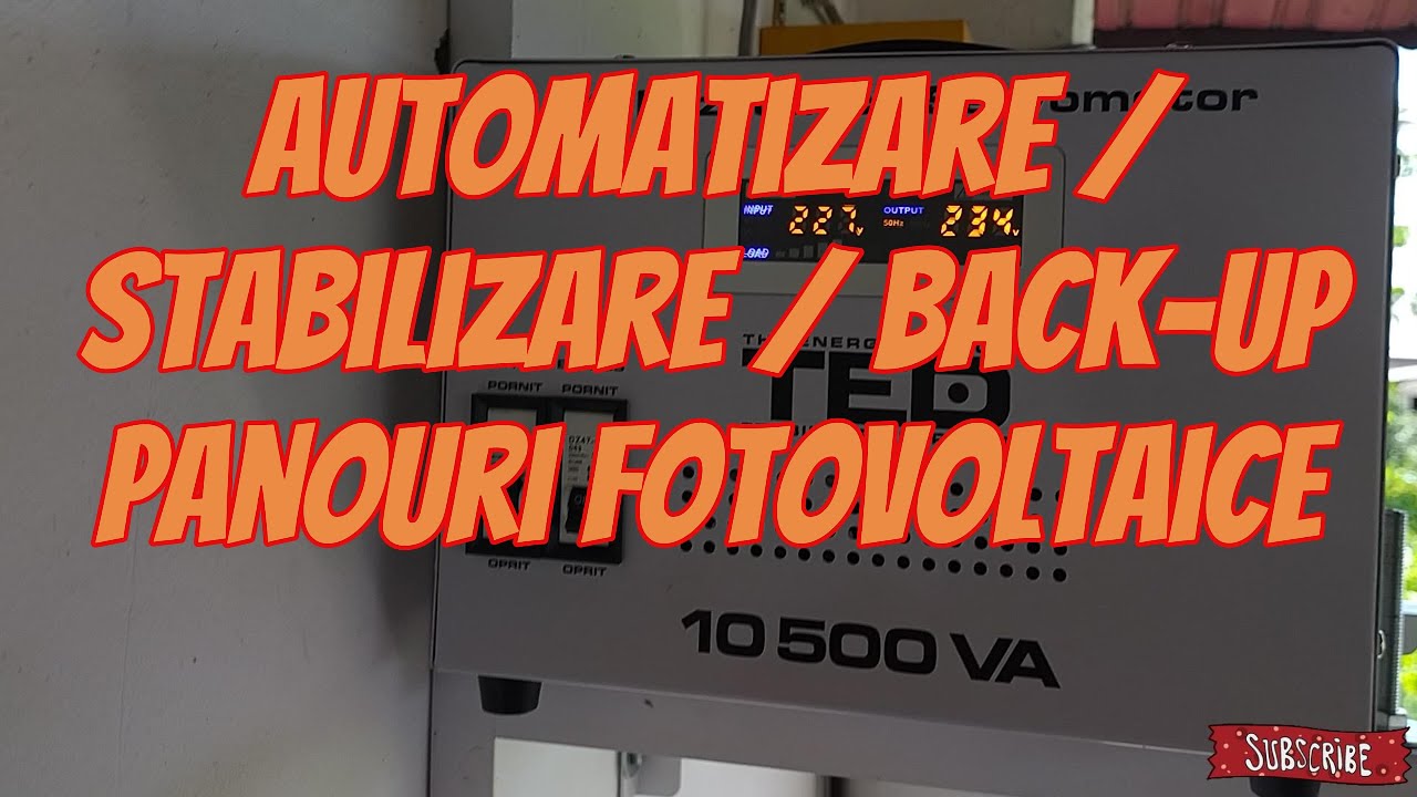 Automatizare / Stabilizare tensiune si back up la panouri fotovoltaice