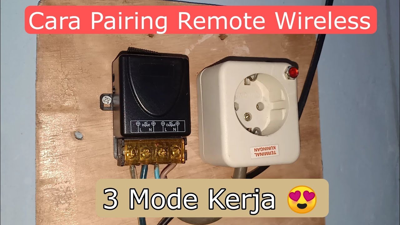 Cara Setting Remote RF Wireless Relay AC DC