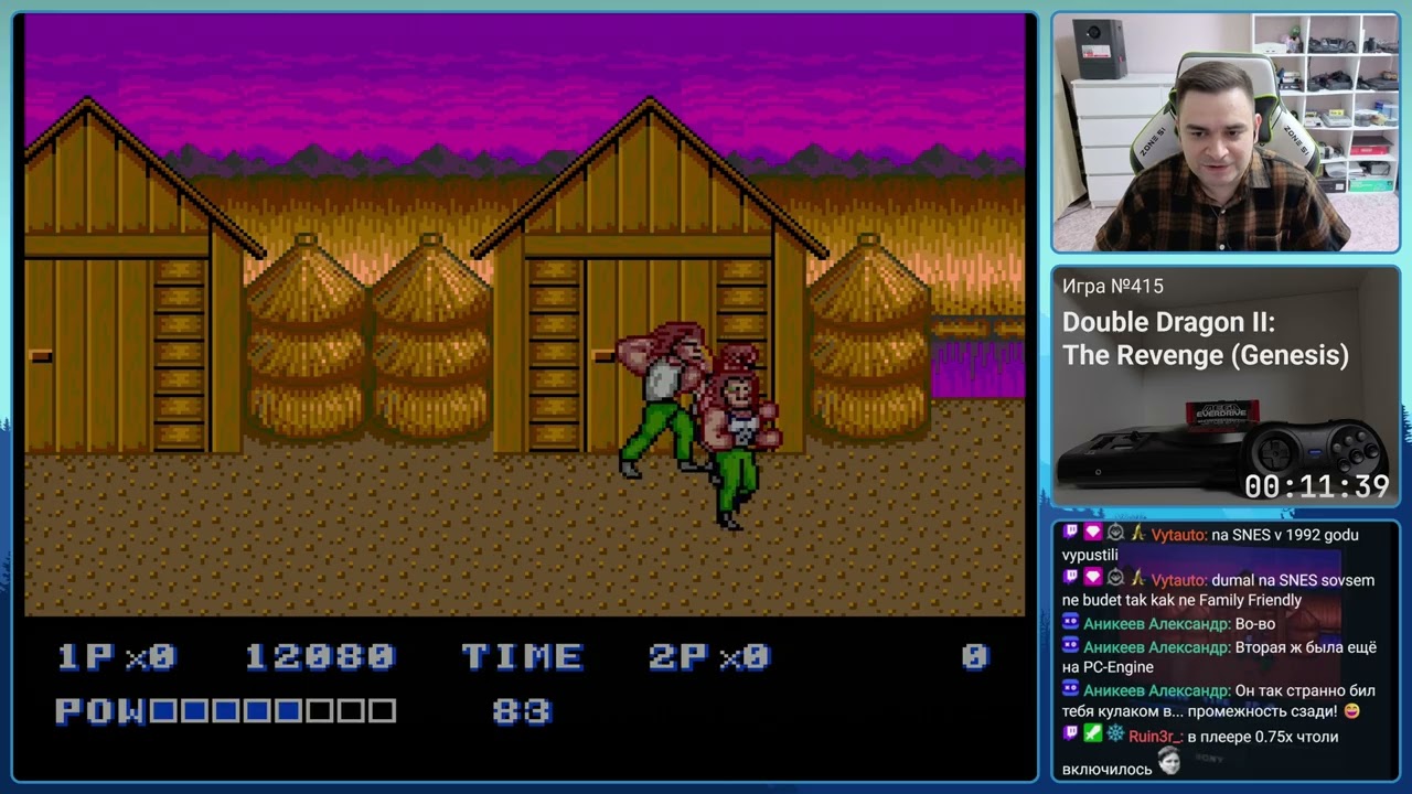 Double Dragon II: The Revenge Sega Genesis Longplay Прохождение 4K 60 FPS
