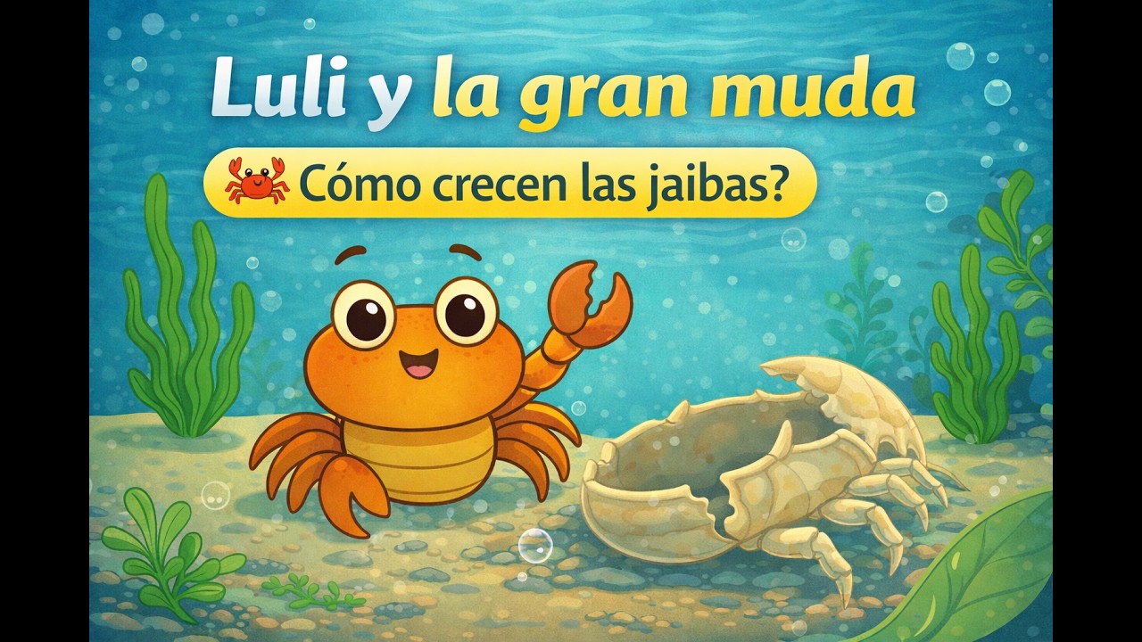 Luli y la gran muda, &iquest;C&oacute;mo crecen las jaibas?  | Video educativo | Divulgaci&oacute;n cient&iacute;fica