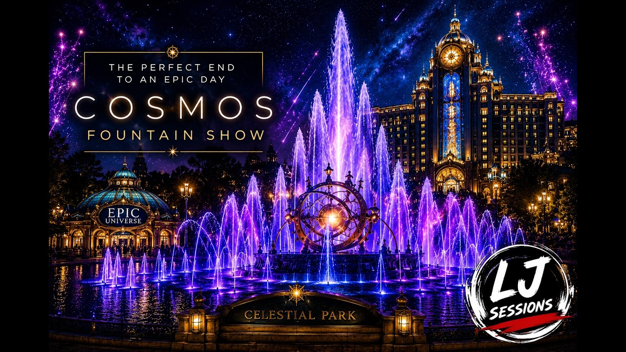 Epic Universe FULL Cosmos Fountain Show 2026 | Complete Nighttime Spectacular POV