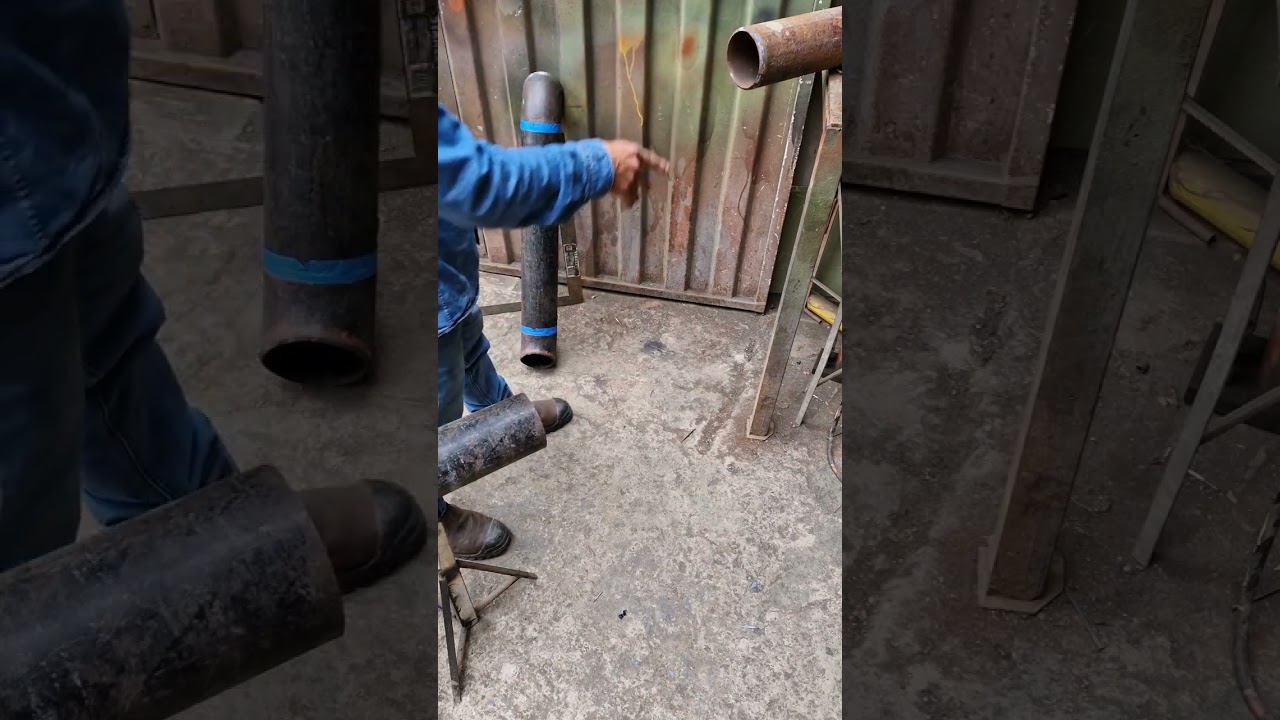 Uno 2 tramos de Tubería con una Diagonal