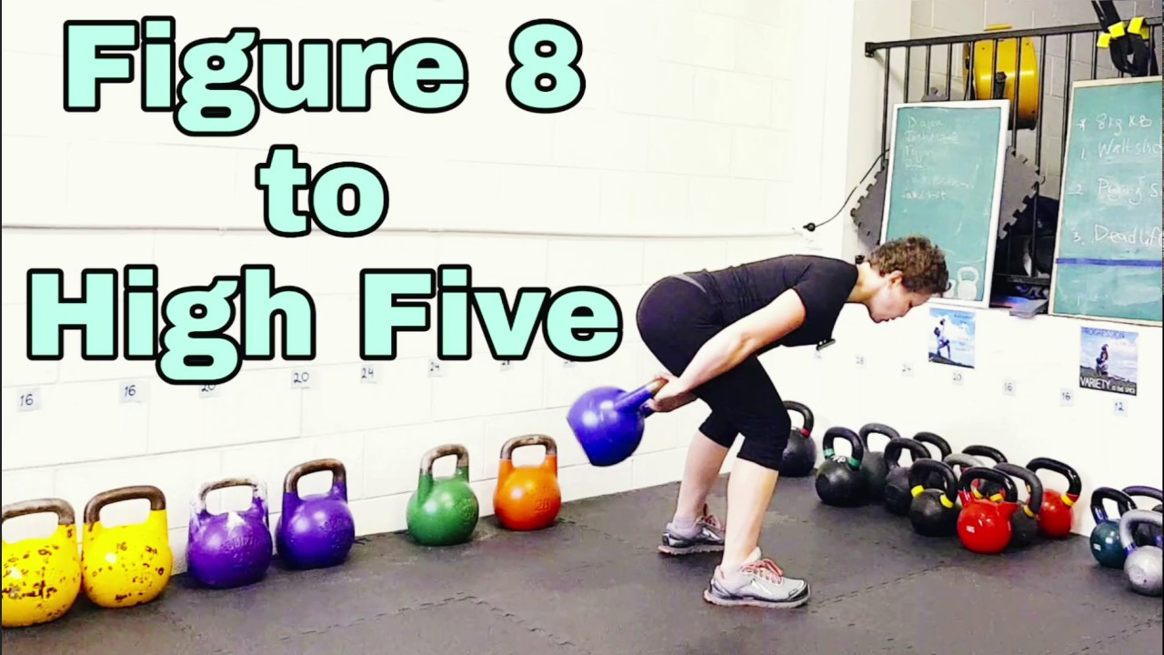 Kettlebell Figure 8 to High Five - exercise instruction