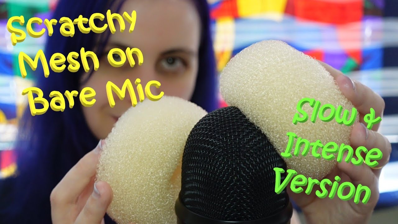 ASMR Scratchy Mesh Balls On Bare Mic - Slow & Intense Version (Part 1 of 3) - Mic Scratching Sounds