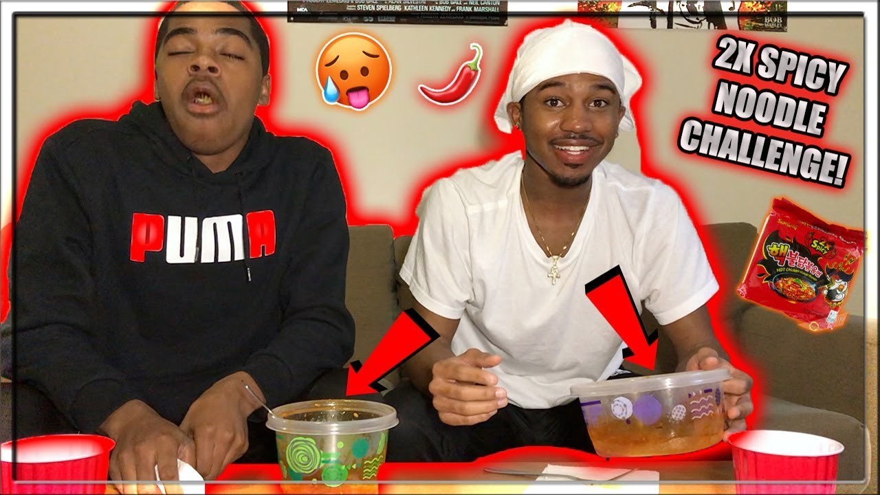 2X NUCLEAR SPICY NOODLE CHALLENGE!!