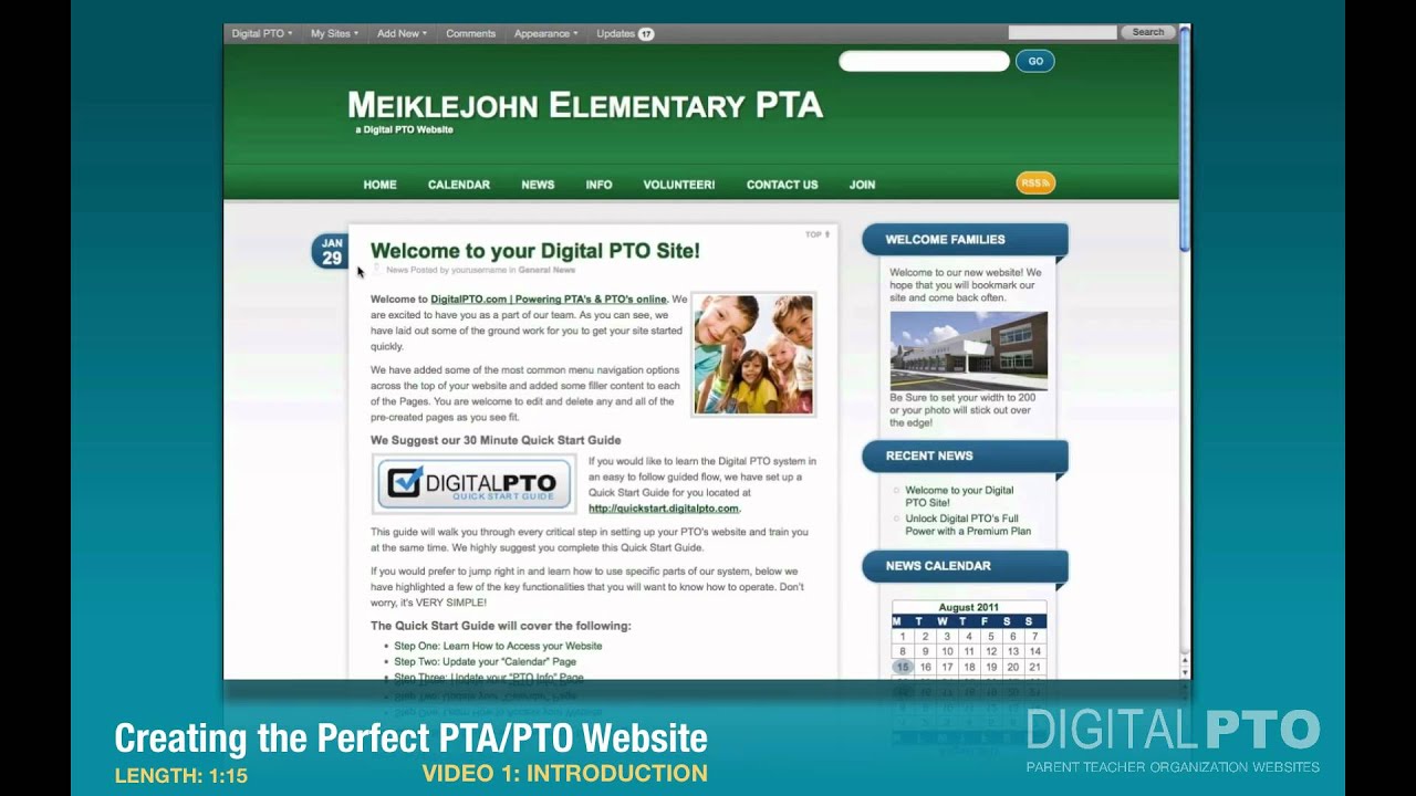 PT1 - Intro - Building the Ultimate PTA Website