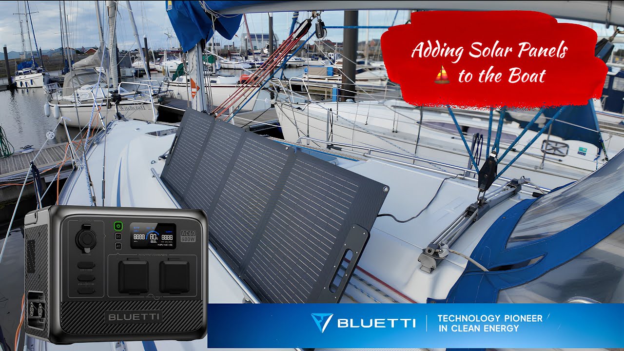 Sailboat Portable Solar Power  ⛵️ Bluetti PV120S 120W Solar Panel to go with AC60 Power Station 👍