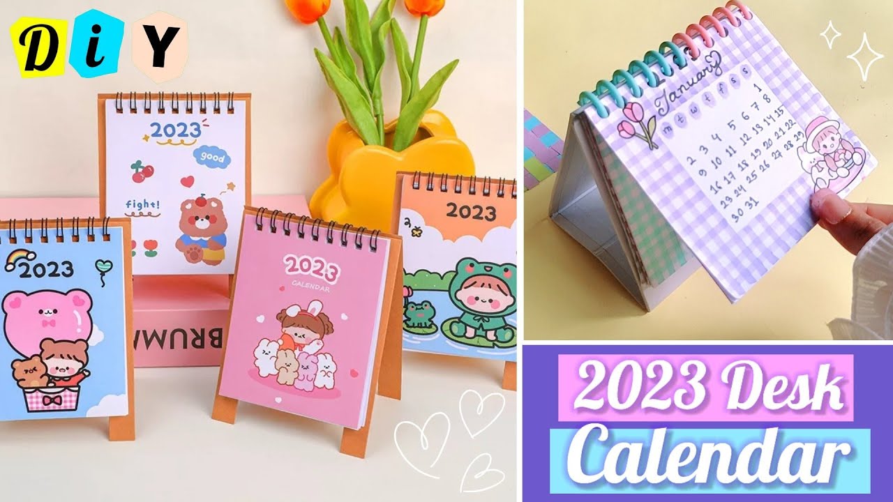 How to make a 2023 desk calendar at home _ DIY Calendar 2023
