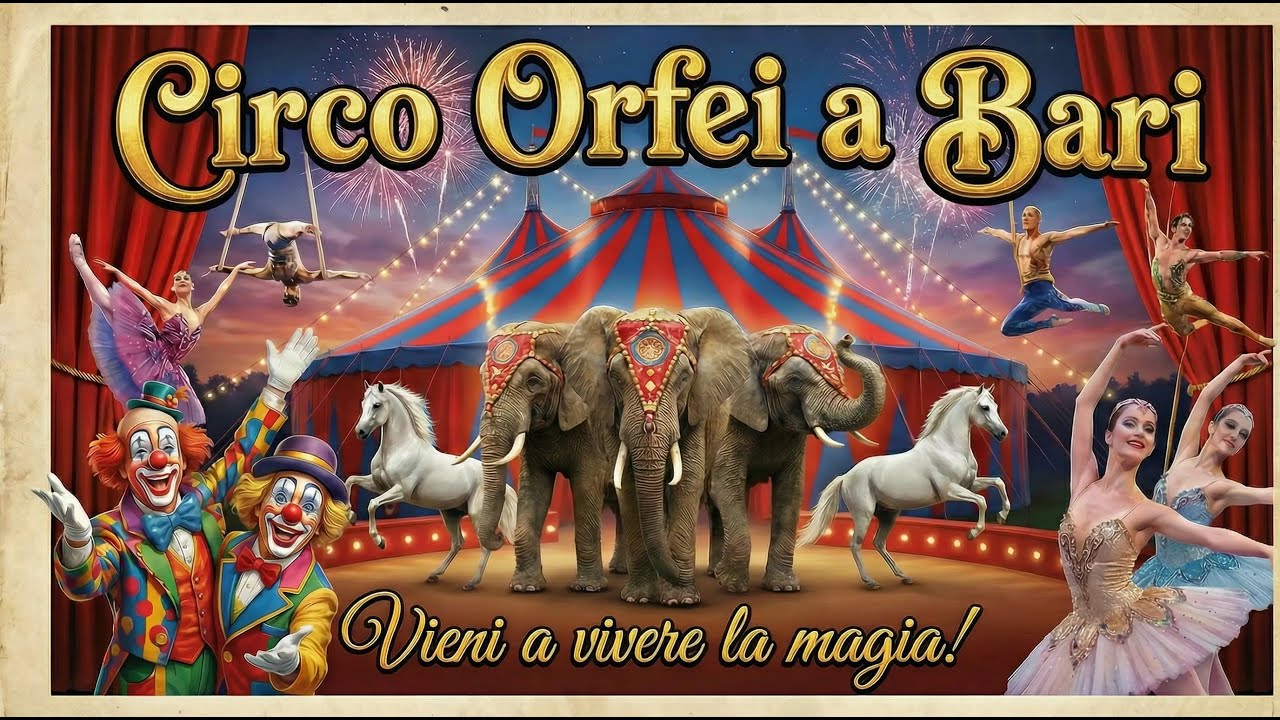 Il grande Circo Orfei incanta Bari: magia, emozioni e tradizione sotto il tendone