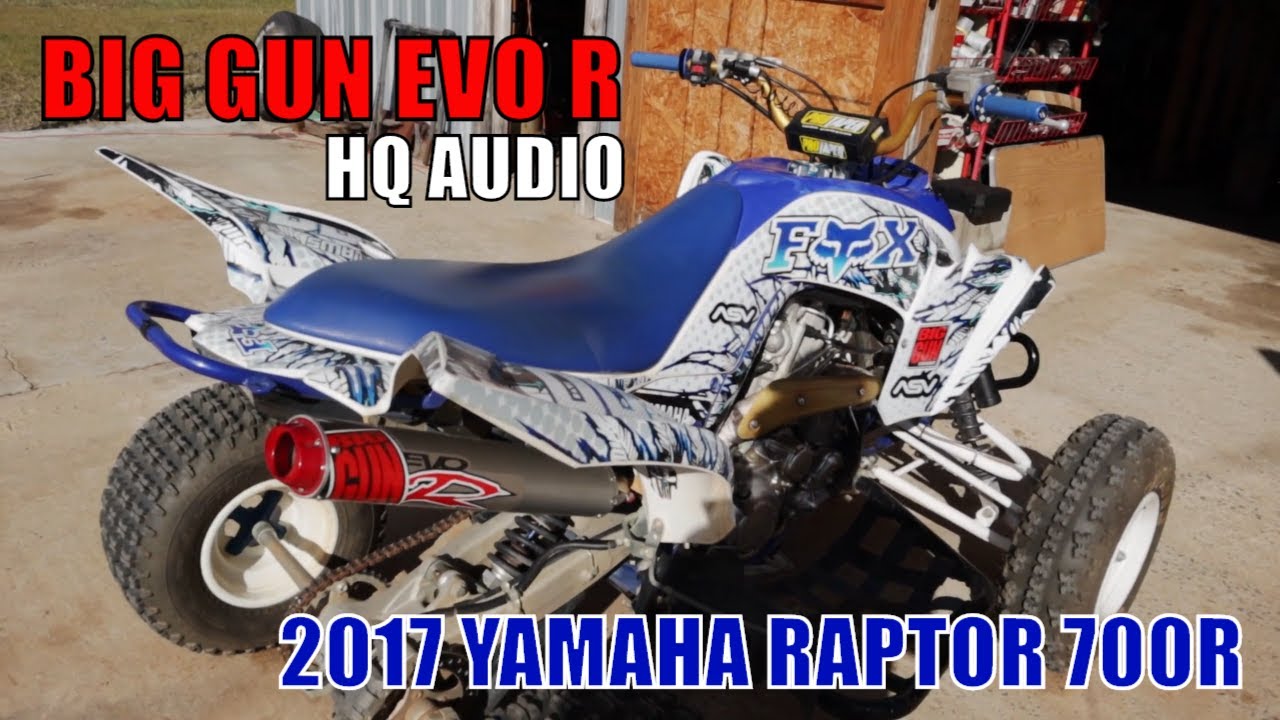 BIG GUN EVO R ON YAMAHA RAPTOR 700R! HQ AUDIO