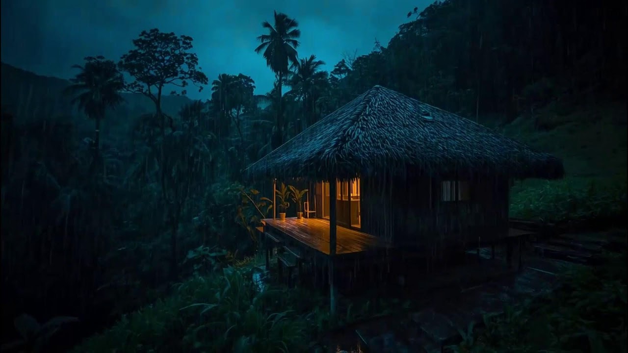 Relaxing Rain in the Forest at Night 🌲 | Calm Ambience for Better Sleep