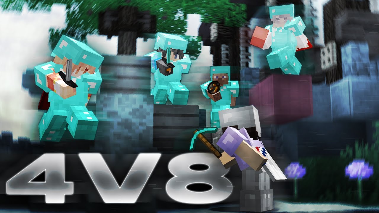 Super SWEATY 4v8 Hive Bedwars Game!