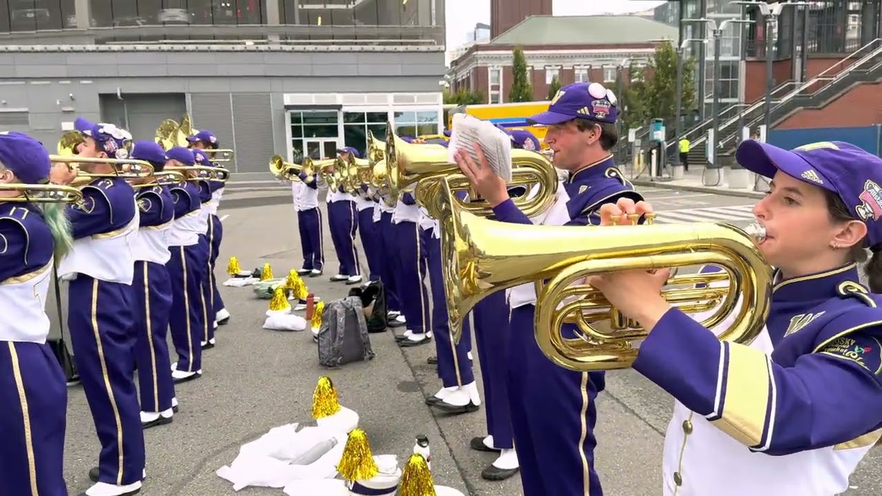 Husky-Cougar Marching Bands Apple Cup 2024 Outside the Stadium