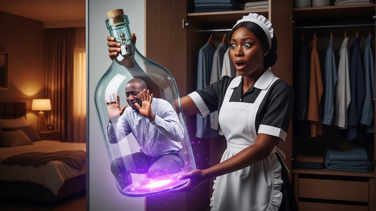 Maid found a bottle inside her boss wardrobe with a man trapped inside | African folktales