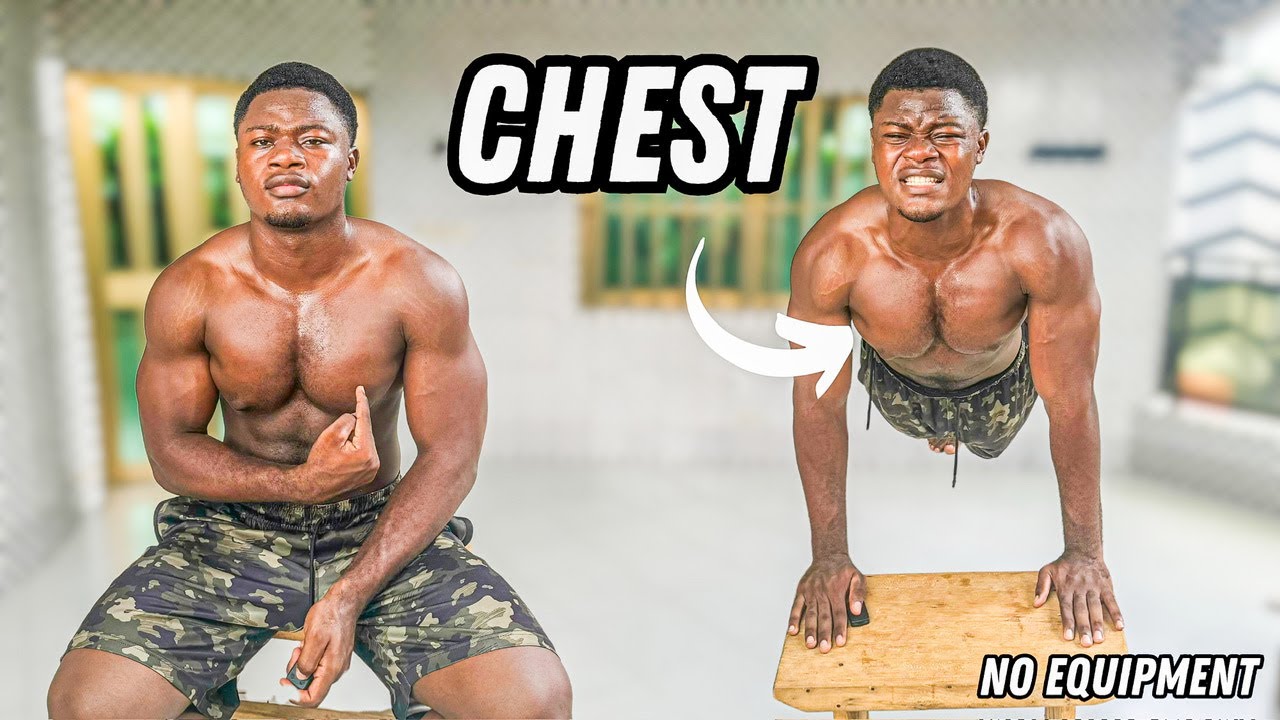 5 EXERCISES TO BUILD A HUGE CHEST AT HOME - No Equipment