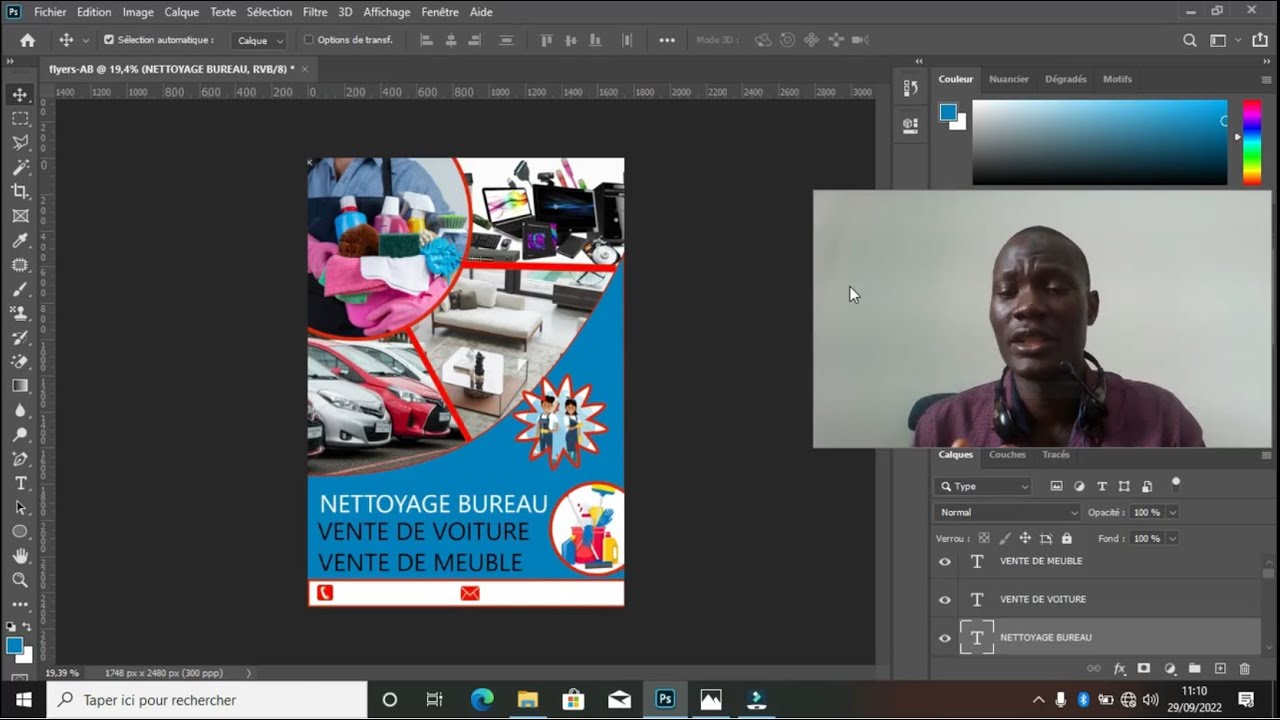 COMMENT FAIRE UNE AFFICHE DE MULTI SERVICES AVEC PHOTOSHOP
