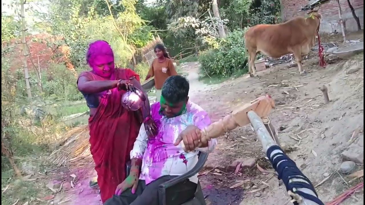 होली पर रंगबाजी जबरदस्त देखिए कंचन प्रतापगढ़ या कॉमेडी