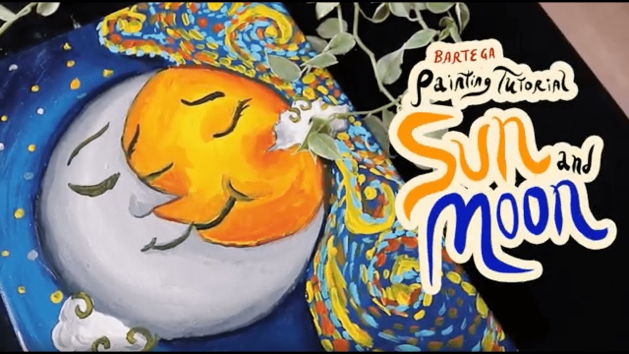 🌞🌛How to Paint Sun and Moon | Acrylic Painting Tutorial for Beginners