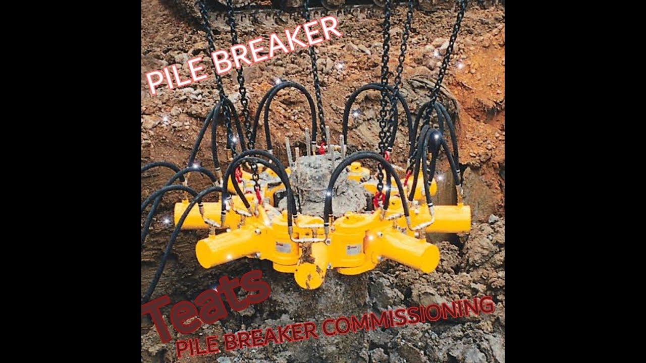 Pile breaker instalation on Excavator