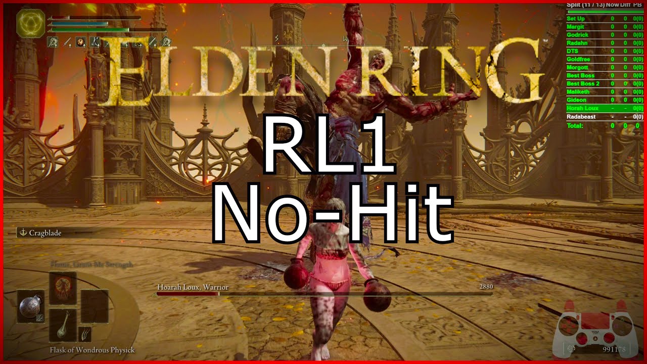 I BEAT ELDEN RING WITHOUT GETTING HIT AT LEVEL 1 (RL1 No-Hit Any% Run)