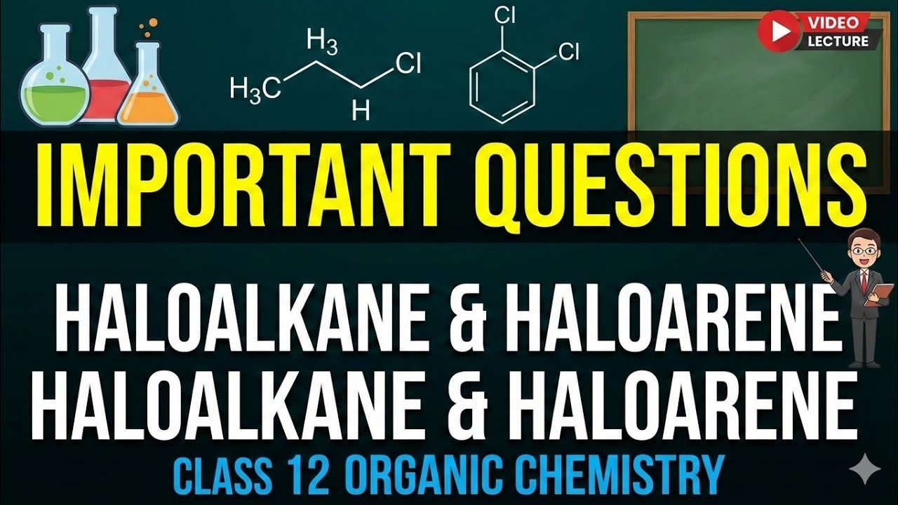  1st lec |Important questions of haloalkanes and haloarenes | chemistry class 12th | CBSE|ISC| 😃😃💯