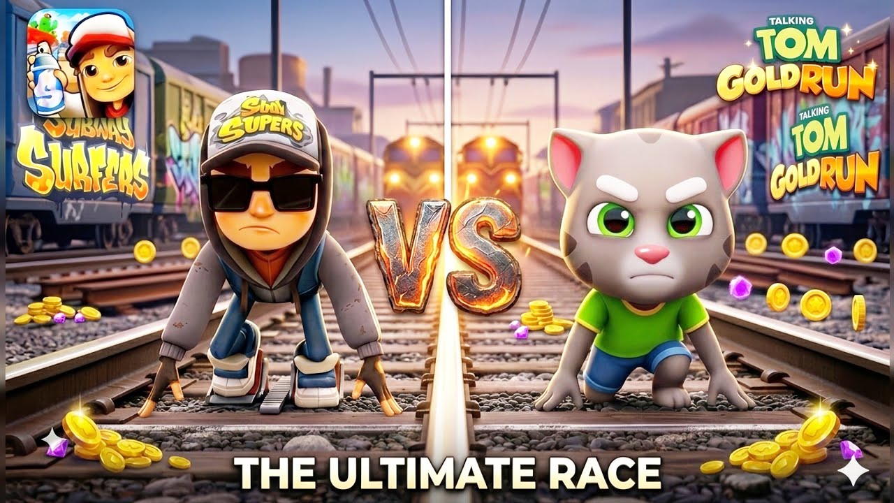 Subway Surfers vs Talking Tom Gold Run – Ultimate Speed Challenge | Who Wins? 🏃💨