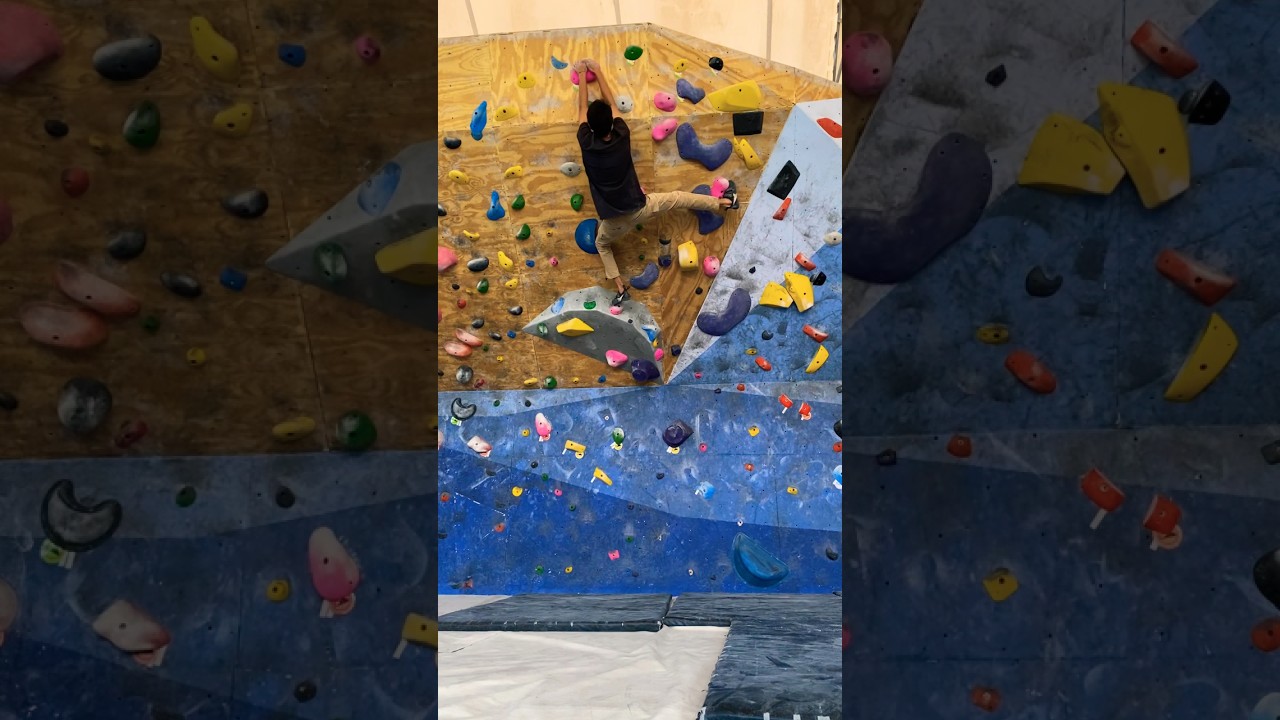 New holds at the gym, had to try this V4 #bouldergym #climb