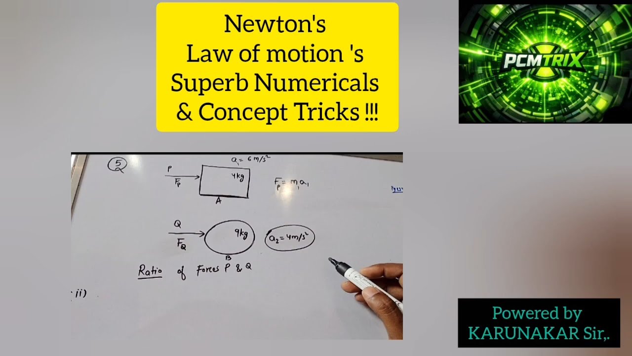 Newton's 2nd law of motion Numericals