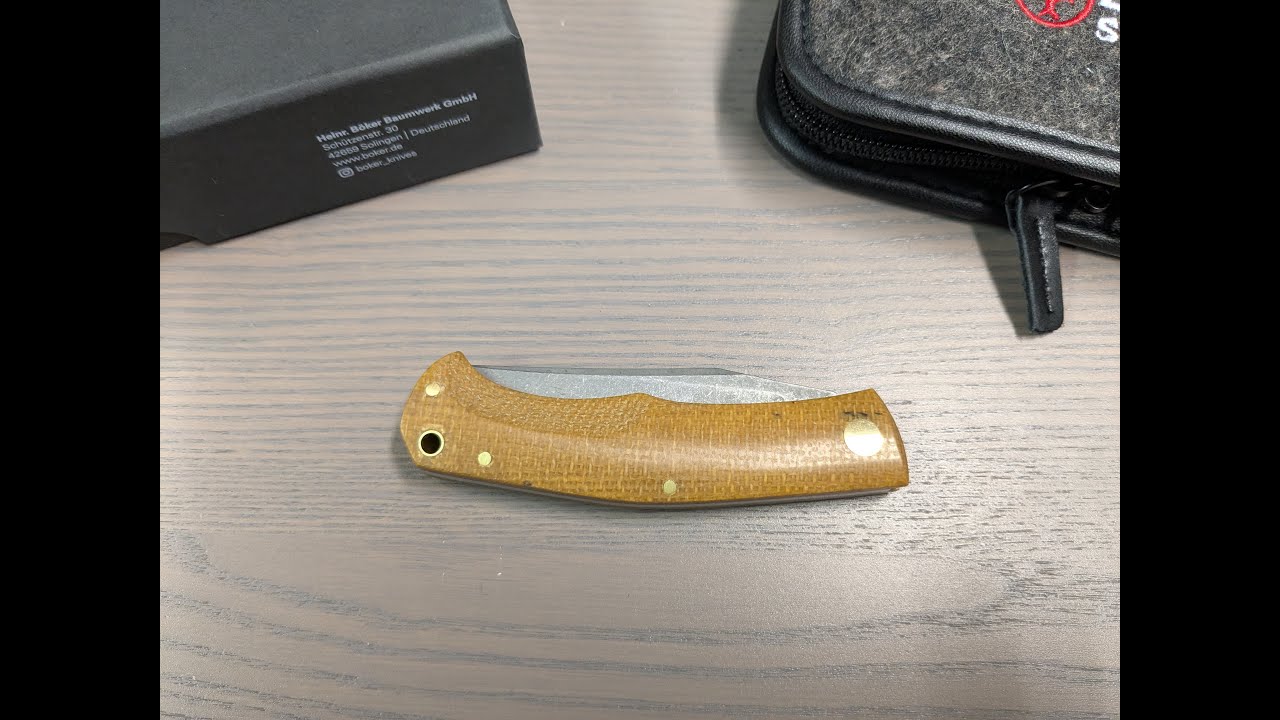 B&ouml;ker Boxer EDC Brown Micarta - eleganter Folder