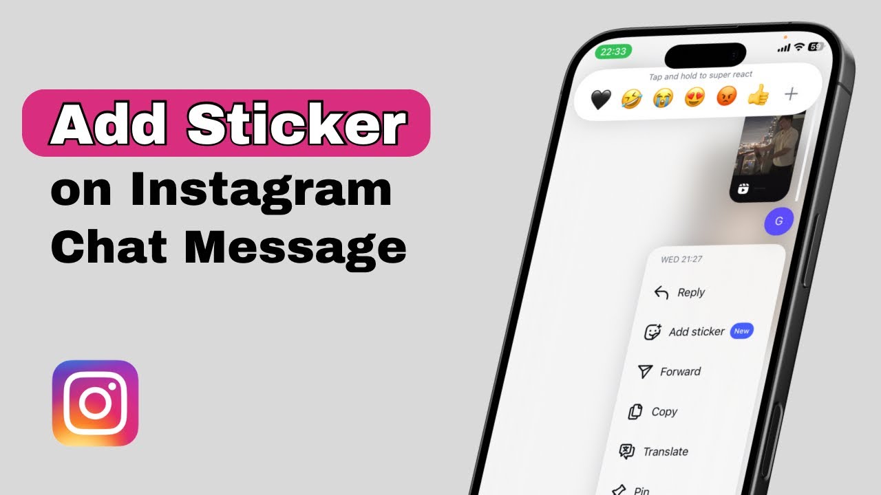 Как добавить стикер в сообщение чата Instagram [НОВАЯ ФУНКЦИЯ]
