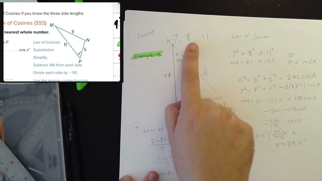 Law of Cosines, Pythagorean Theorem's Cooler Brother, Proving it and Practice