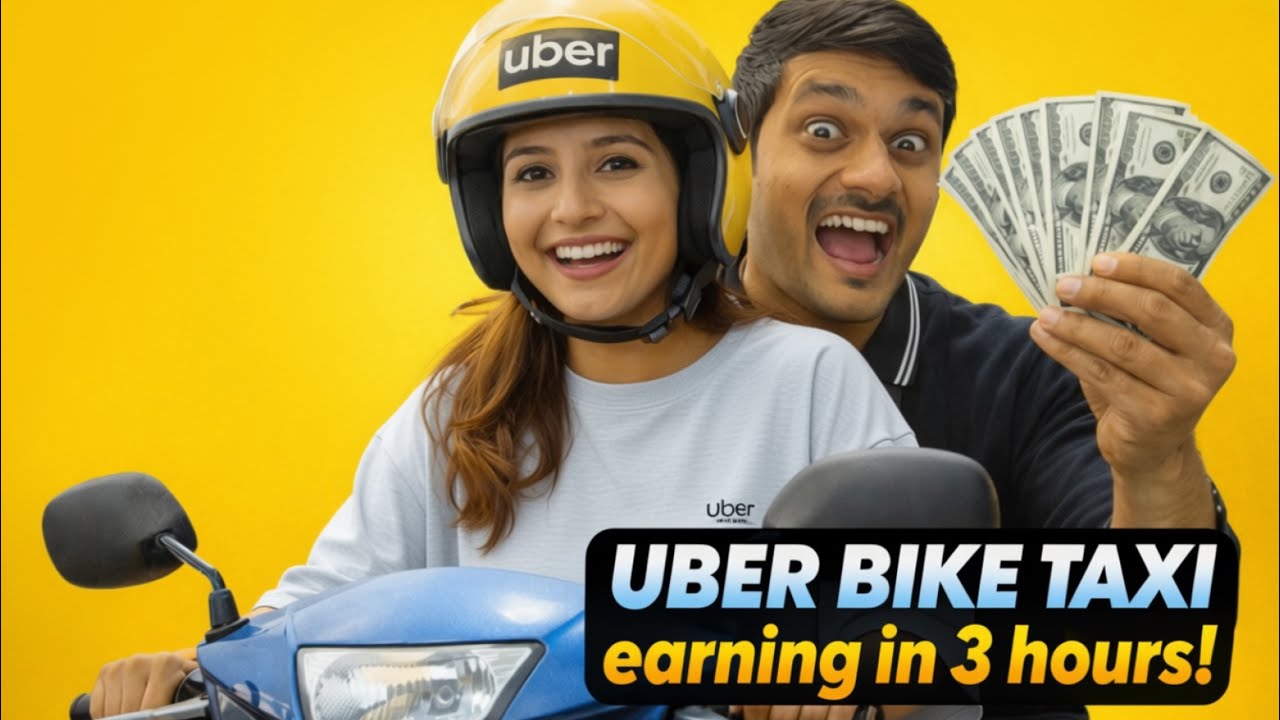 49 Day | Uber bike taxi 3 घंटे की कमाई!!!