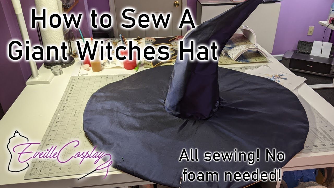 How to Sew A Giant Witches Hat for Cosplay Or Halloween