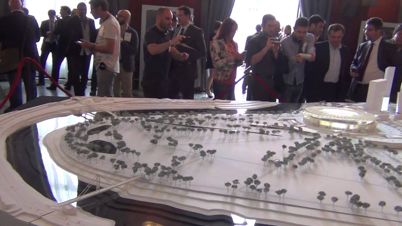 Stadio della Roma - Il plastico presentato al Salone delle fontane