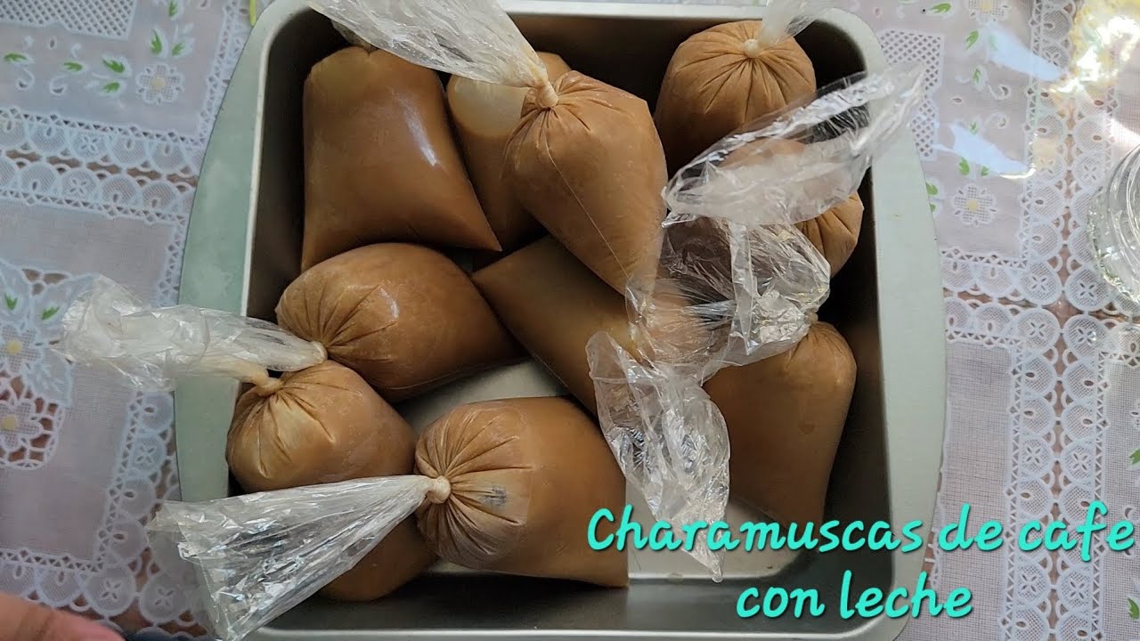 Charamuscas de cafe con leche super cremosas fácil de hacer.