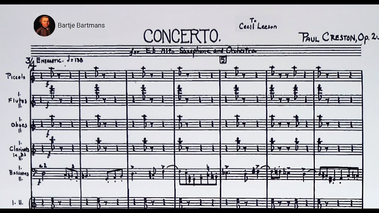 Paul Creston - Alto Saxophone Concerto Op. 26 (1944)