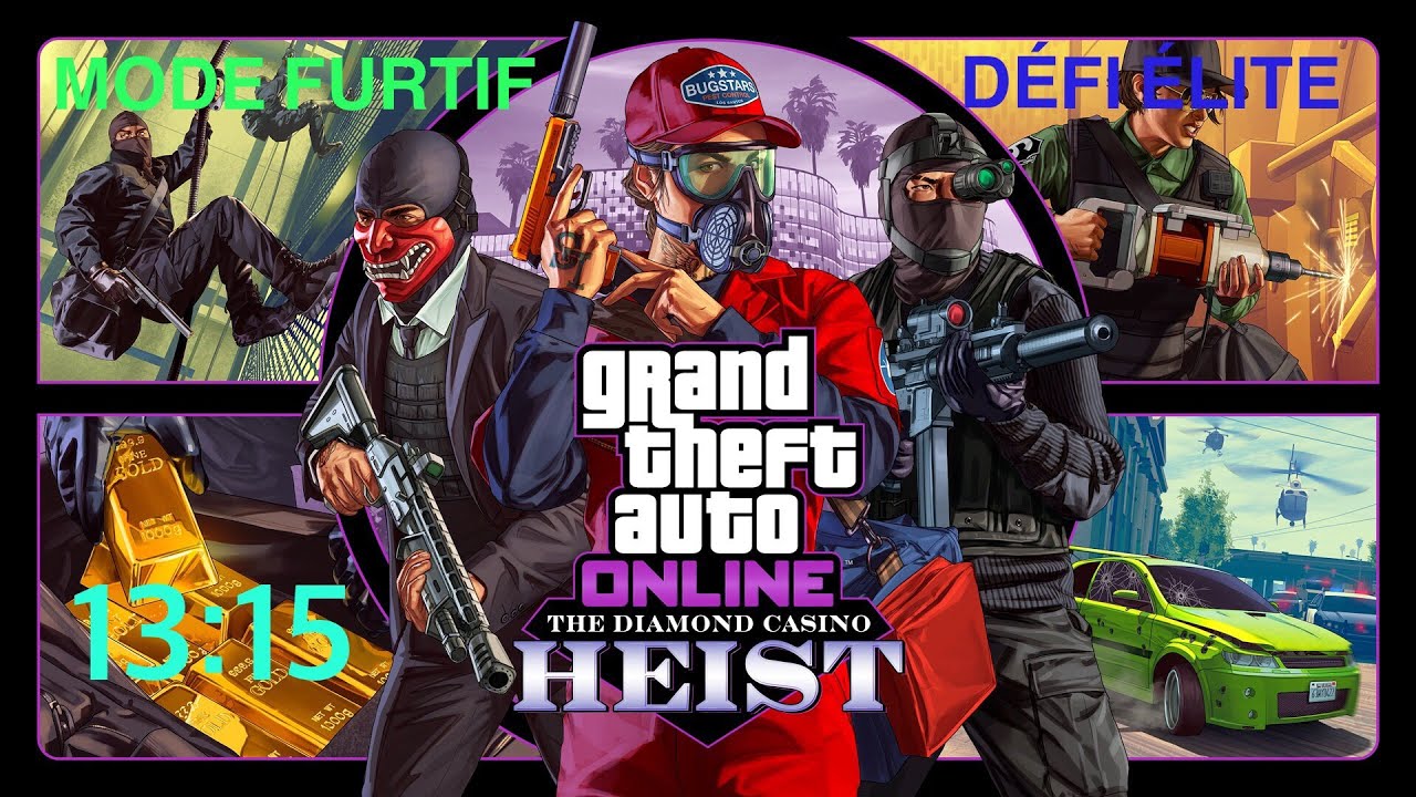 GTA V - Braquage final Mode Furtif - (DEFI ÉLITE) 13:15 - Diamond Casino Heist