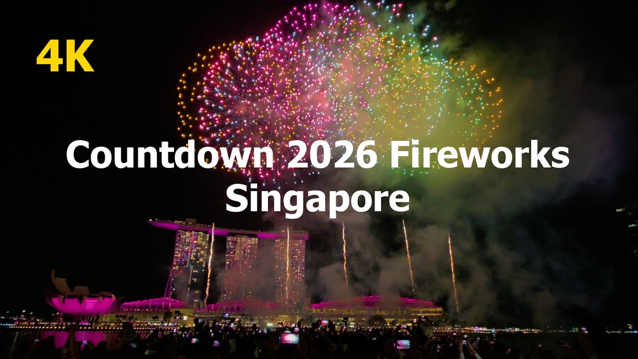 Countdown 2026 Fireworks Singapore | Most Beautiful Fireworks of Singapore