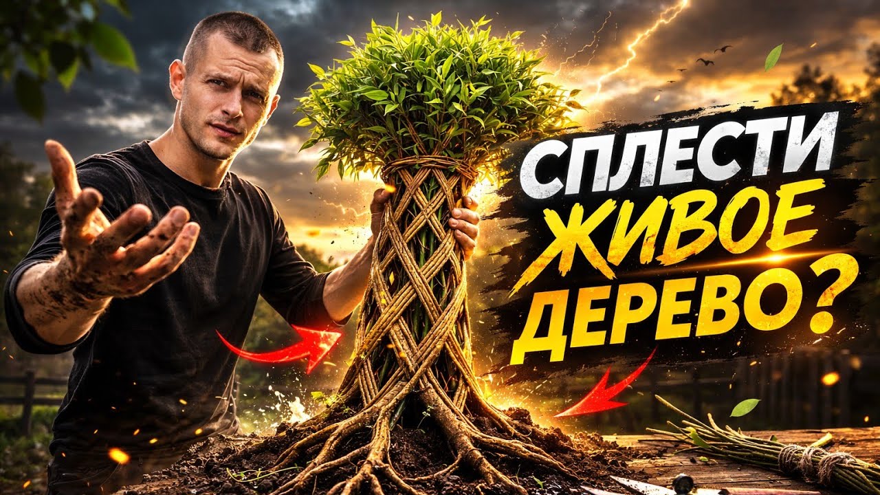Живое дерево из сортовой ивы за один сезон | Пошаговая инструкция