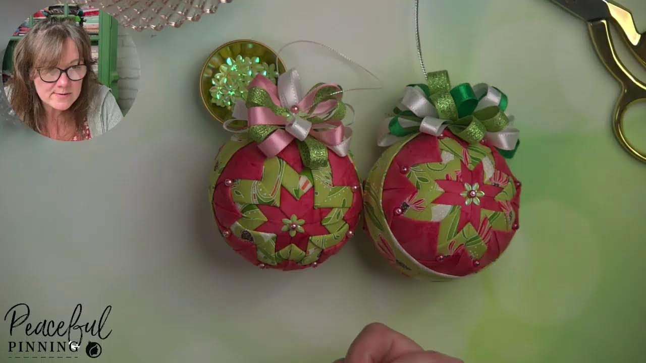 Peaceful Pinning Live #70 | Making a pink & green Basic Star ornament. Trying to think Spring!