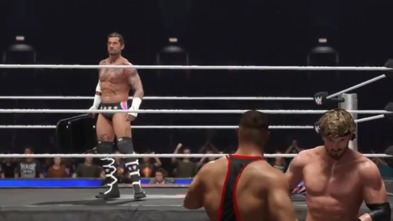Логан Пол против Рея Мистерио в режиме RAW Universe.