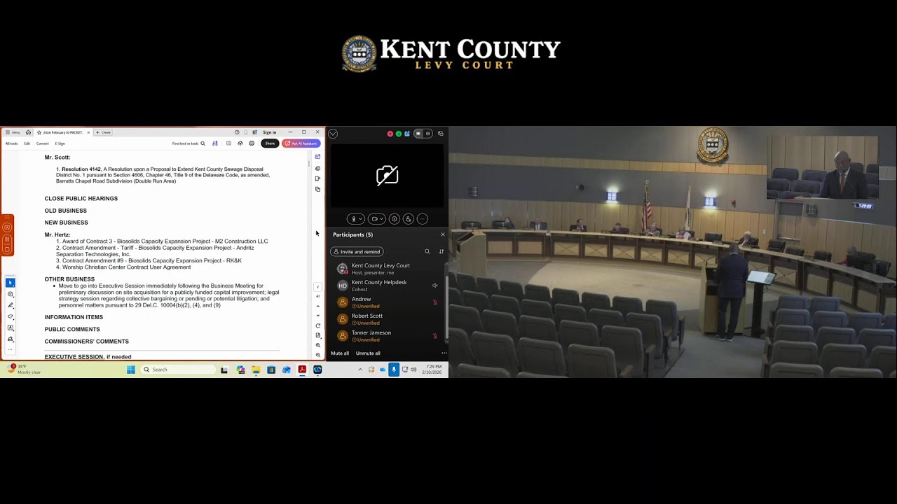 Kent County Levy Court 02-10-2026